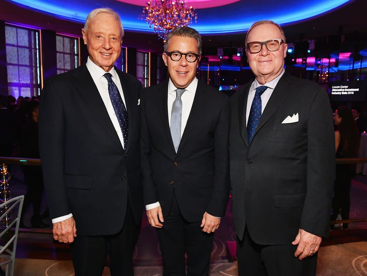 Joel Ehrenkranz, Russell Granet and Thomas H. Lee attend the Lincoln Center Alternative Investment Industry Gala on April 16, 2018 at The Rainbow Room in New York City (Getty Images for Lincoln Center)