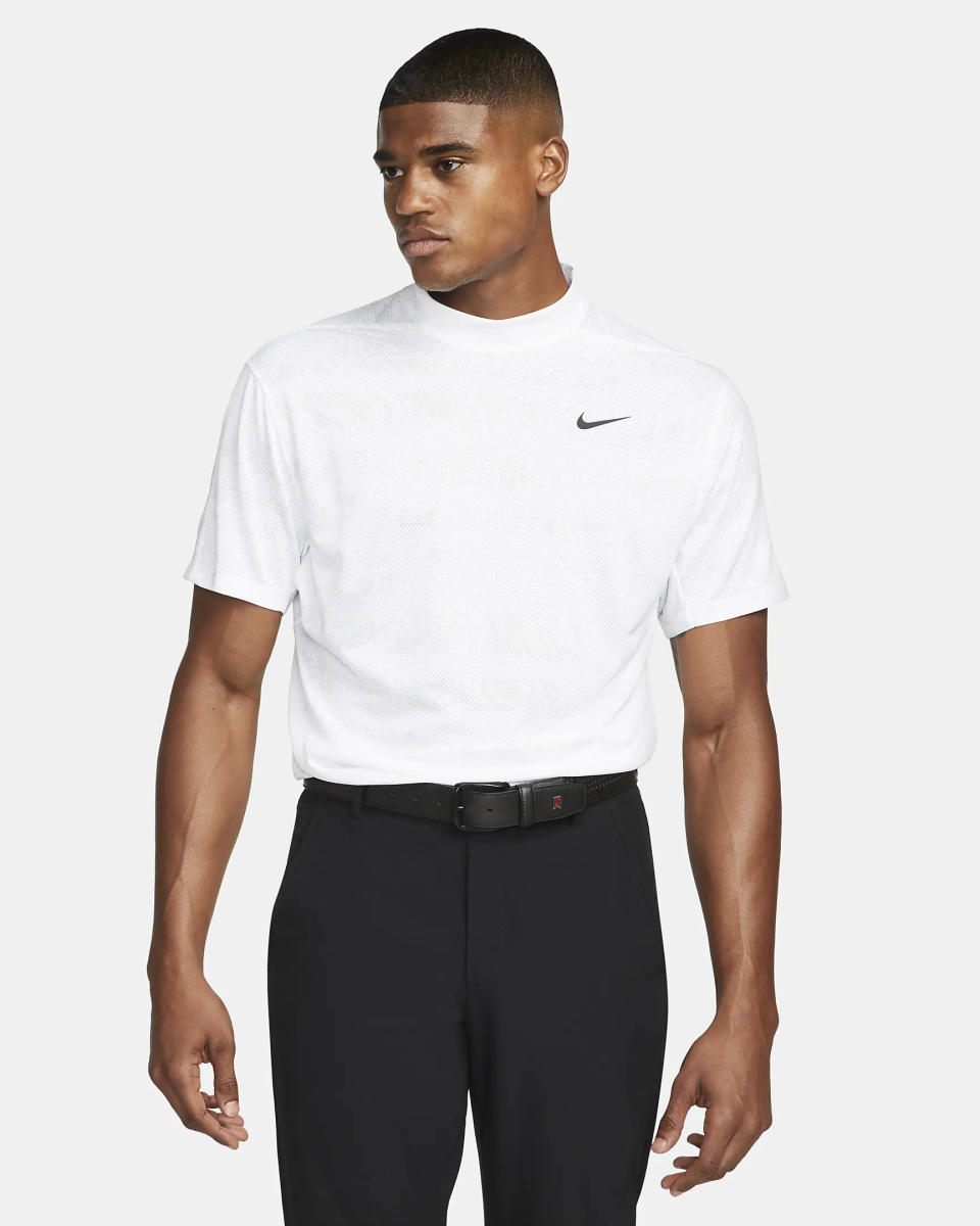 Nike Dri-FIT ADV Tiger Woods Mock-Neck Golf Polo. Image via Nike.