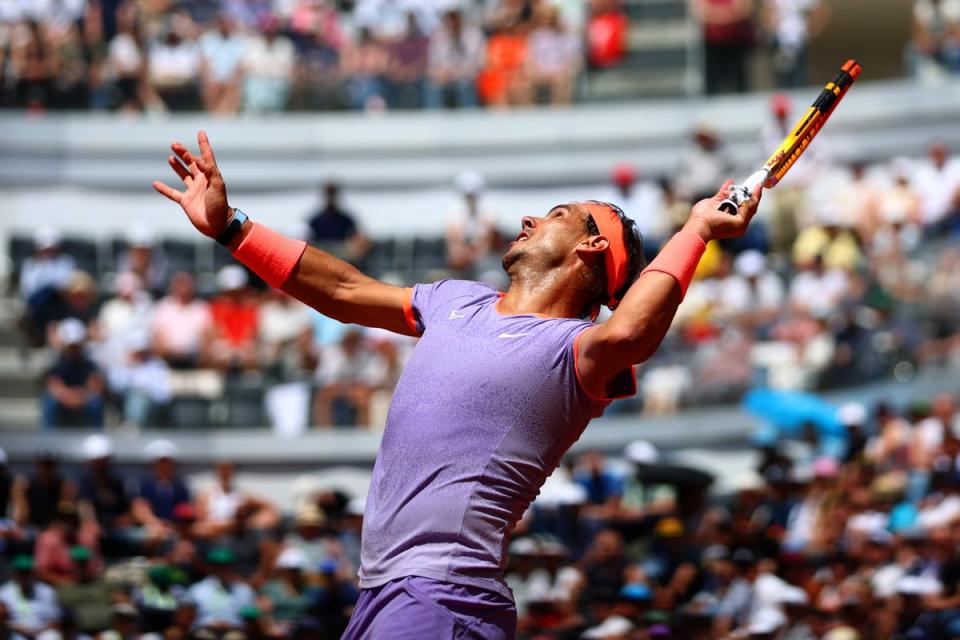 Rafael Nadal is in action at the Italian Open  (Getty Images)