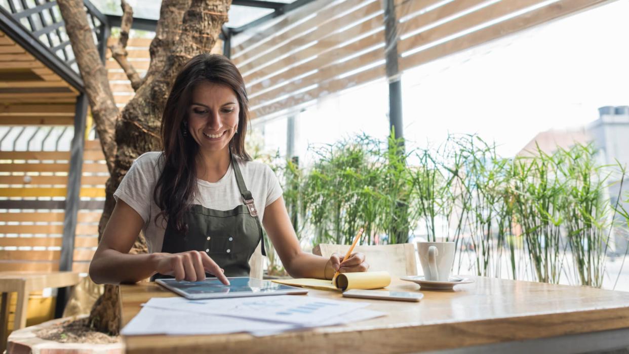 business owner doing the books