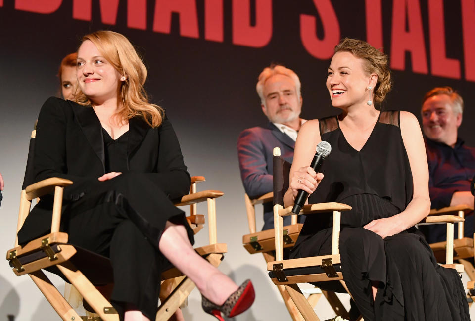 She will be competing for the Emmy against two <i>The Handmaid’s Tale</i> co-stars, Alexis Bledel and Ann Dowd. Photo: Getty