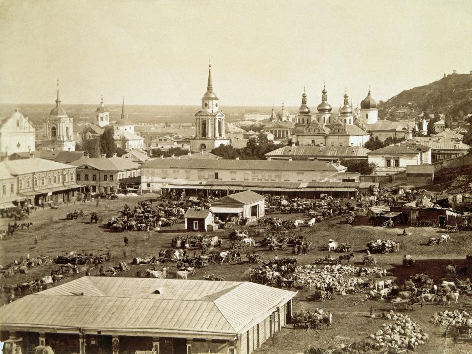 A market in Kyiv in 1869