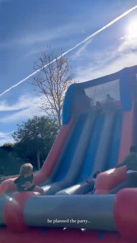 <p>Kourtney Kardashian/Instagram</p> Kardashian posted footage from Reign's birthday party which he "planned"