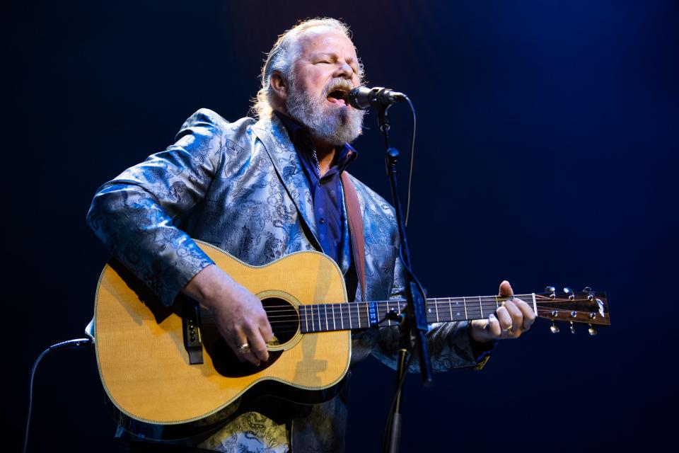 Robert Earl Keen performs at the Ryman Auditorium, opening for Tyler Childers, in Nashville, Tenn., Thursday, Feb. 6, 2020.