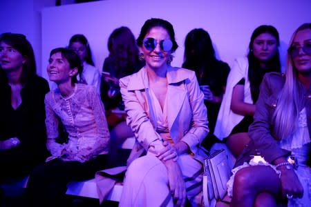 Alice Ferraz attends the Alexa Chung public catwalk show during London Fashion Week in London