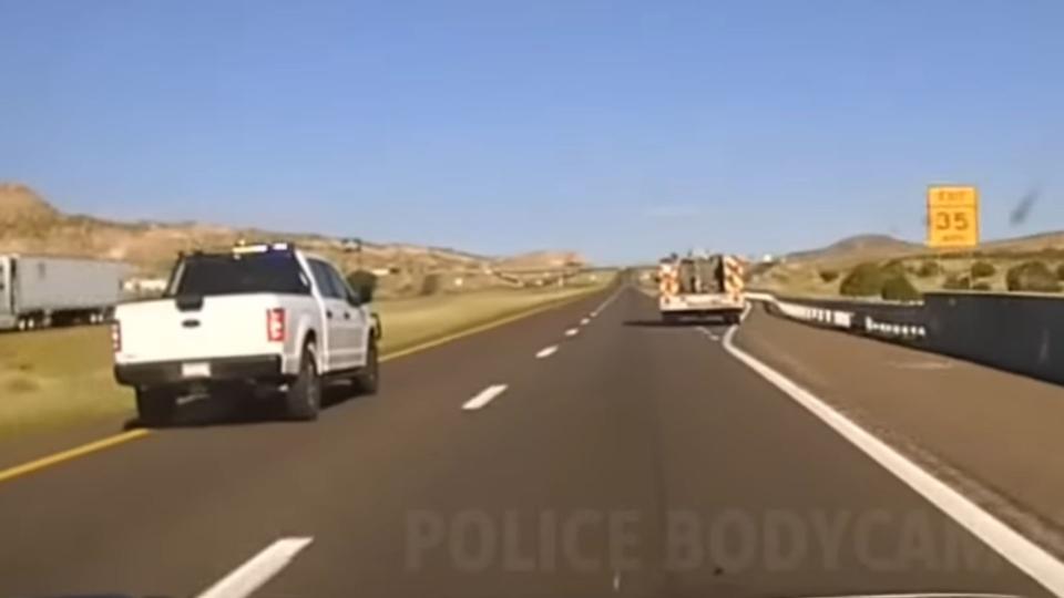 Guy Steals A Firetruck And Leads Police On A Chase