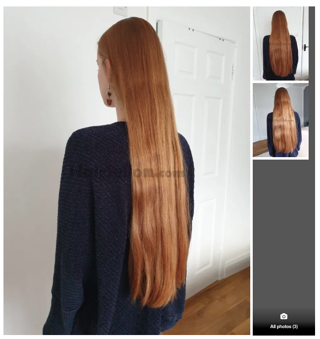 These 17 inches of strawberry blonde hair are "open to offers". (Source: HairSellon)