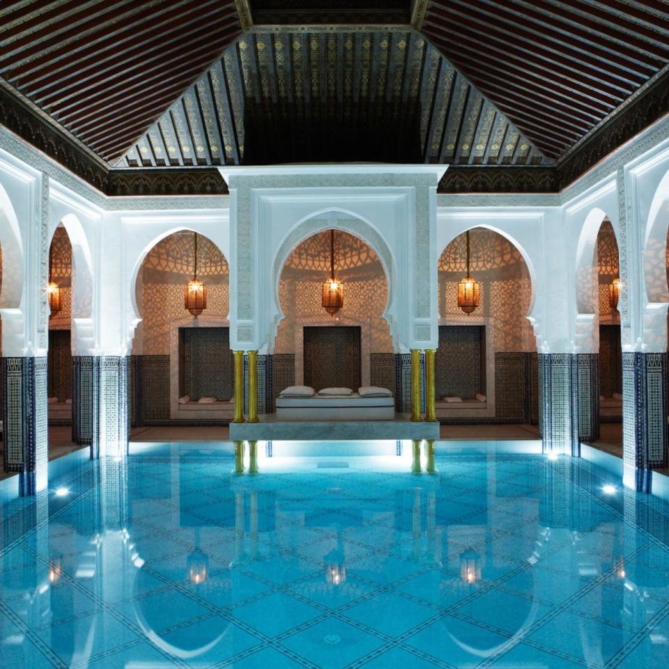 The indoor pool at La Mamounia