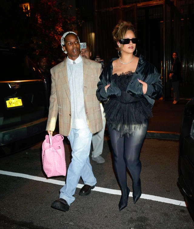 Rihanna Rocks Leather Look For Dinner Date With ASAP Rocky