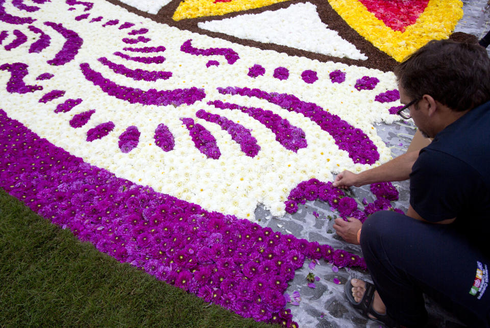 FOTOS | México protagoniza tradicional alfombra floral gigante de Bruselas