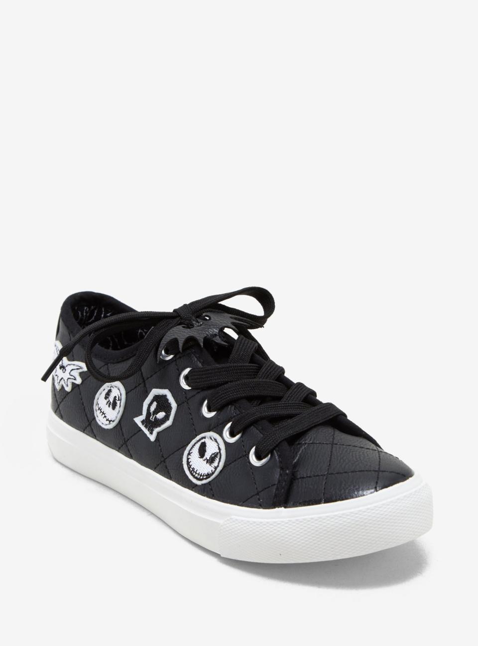 The Nightmare Before Christmas Patched Faux Leather Sneakers (Photo: Hot Topic)