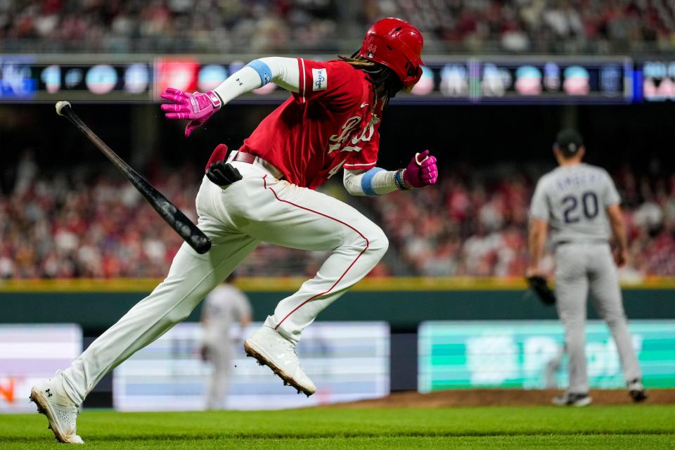 Cincinnati Reds shortstop Elly De La Cruz is the fastest player in baseball, and he picks up momentum at a very quick rate.