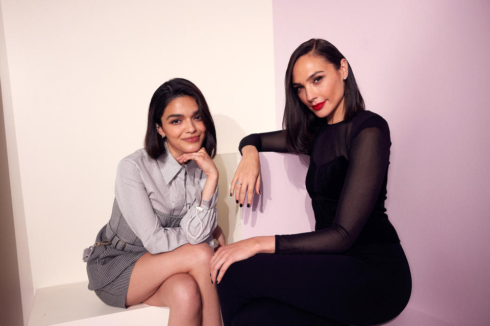ANAHEIM, CALIFORNIA - SEPTEMBER 09: (L-R) Rachel Zegler and Gal Gadot pose at the IMDb Official Portrait Studio during D23 2022 at Anaheim Convention Center on September 09, 2022 in Anaheim, California. (Photo by Corey Nickols/Getty Images for IMDb)