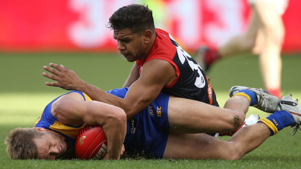 Mark LeCras and Neville Jetta went at it all day in Perth. Pic: Getty