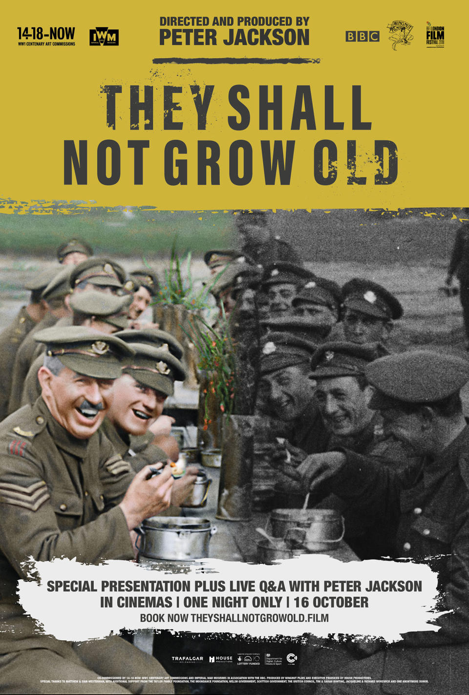 <i>They Shall Not Grow Old</i> UK poster (Trafalgar Releasing)