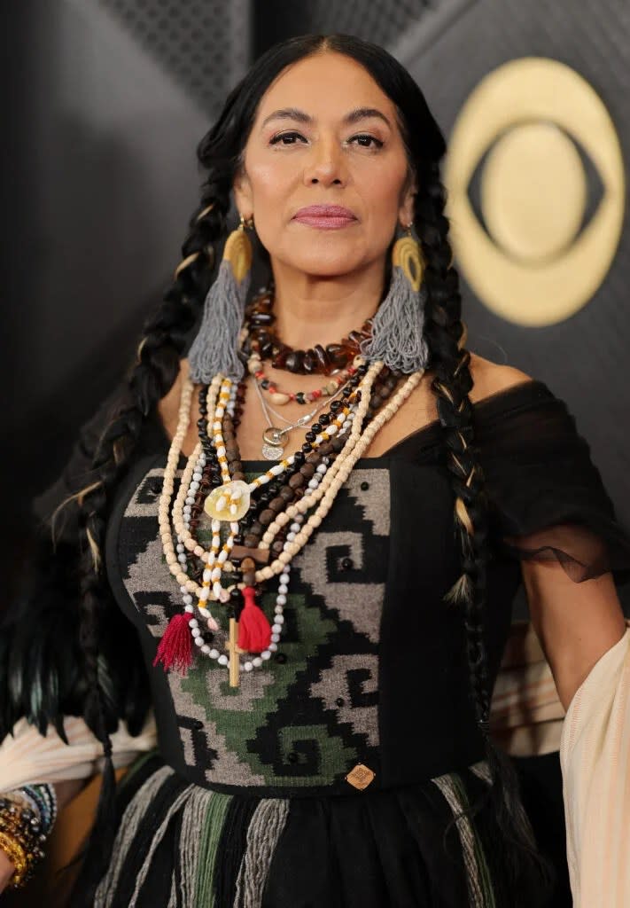 Lila Downs attends the 66th GRAMMY Awards at Crypto.com Arena on February 04, 2024 in Los Angeles, California.