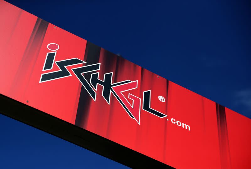 A banner shows the logo of the ski resort in Ischgl