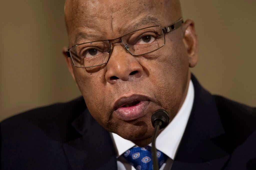 The late Rep. John Lewis (D-Ga.), a civil rights pioneer, will be featured on a U.S. postage stamp in 2023. (AP Photo/Cliff Owen, File)