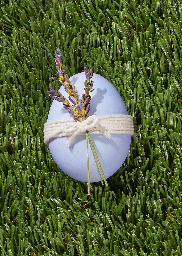 7) Lavender Sprig Easter Egg