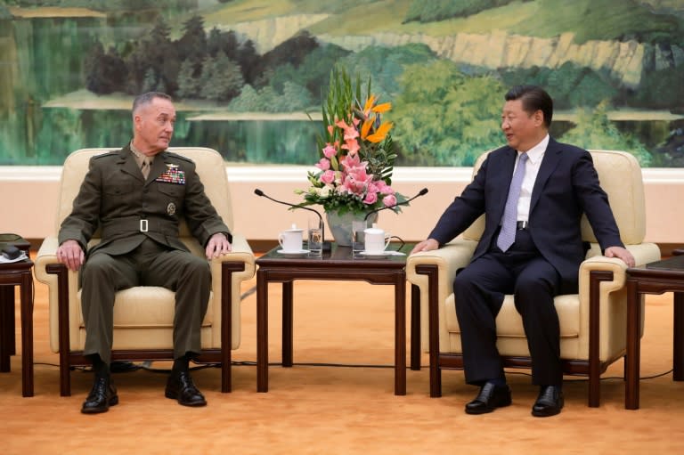 General Joseph Dunford, the chairman of the US joint chiefs of staff, met with China's President Xi Jinping during his visit