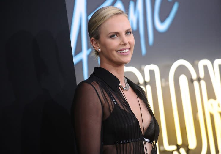 Charlize Theron at the Los Angeles premiere for 'Atomic Blonde.' (Photo: Getty Images)