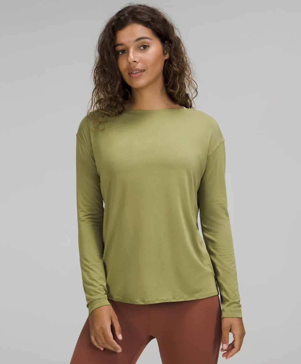 Modal-Blend Open-Back Long Sleeve Shirt (Photo via Lululemon)