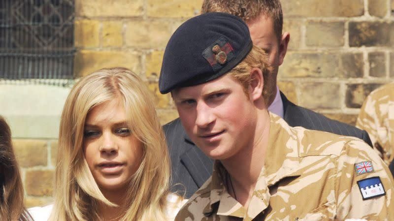 Harry with Chelsy Davy in 2008. Photo: Getty