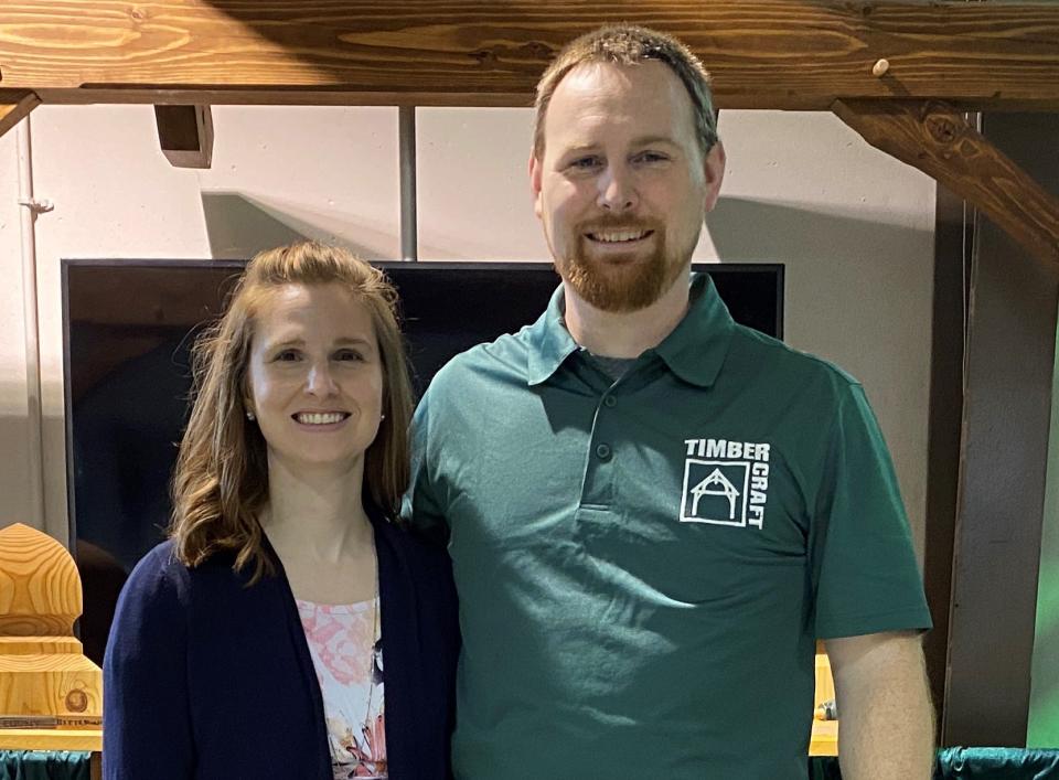 Rachel and James Miller are the new owners of Timbercraft in Tecumseh. Bob and Anne Sternquist sold the timber framing company to the Millers.