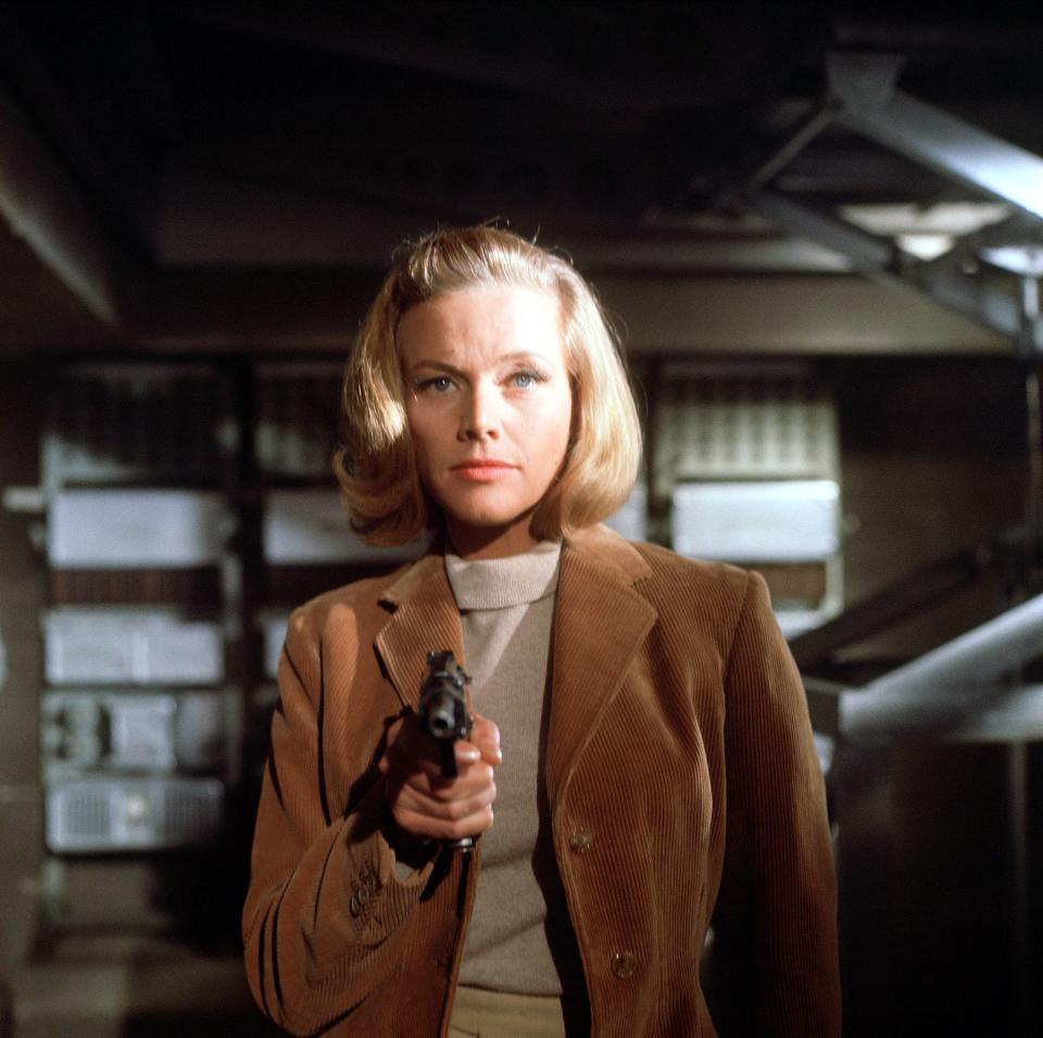 mandatory credit photo by george konigshutterstock 9107f honor blackman on the set of goldfinger various 1964