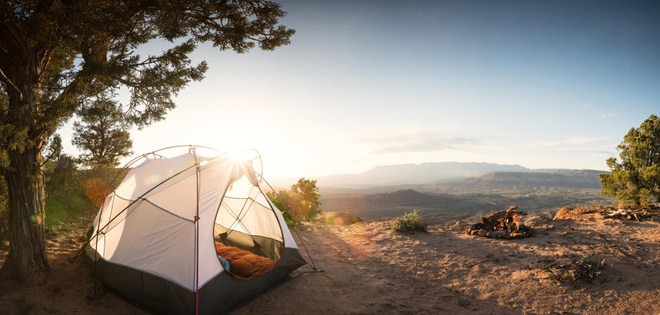 A tent in the desert