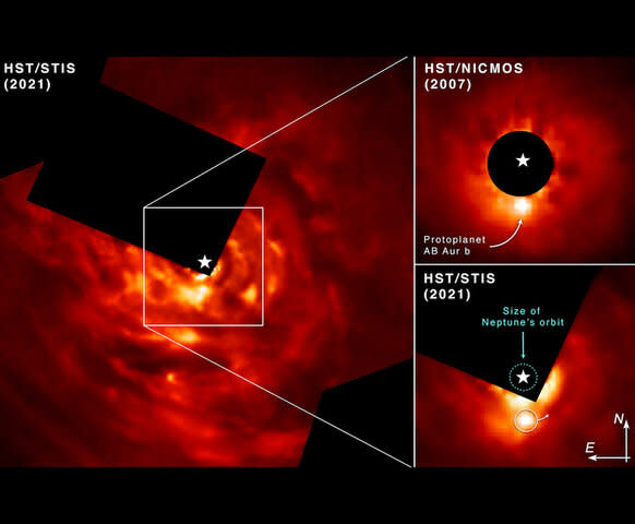 Infrared images of AB Aurigae using the NICMOS camera on Hubble