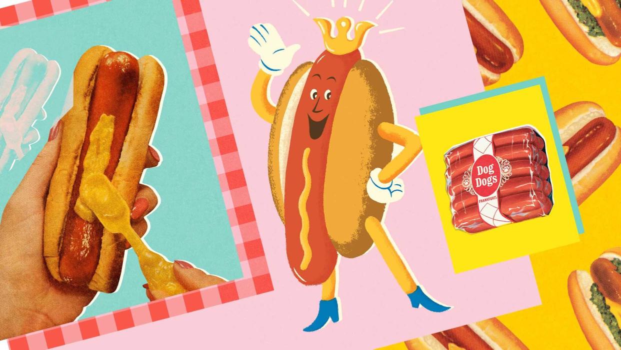 Hot dogs have long been an American staple. Now, they've also fed the nation through the coronavirus pandemic. (Collage: Quinn Lemmers for Yahoo Life/Getty Images)Collage: Quinn Lemmers for Yahoo Life/Getty Images