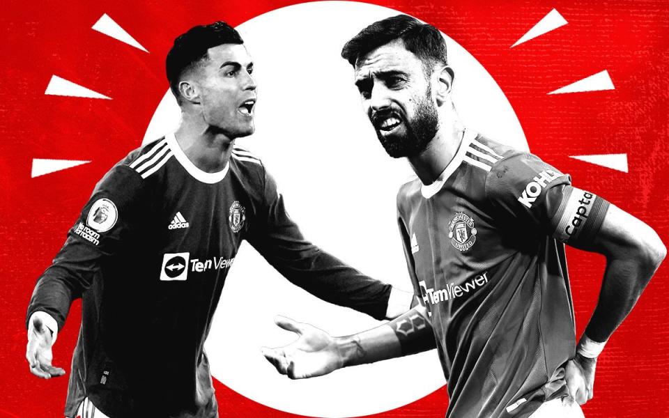 Manchester United facing choice between Bruno Fernandes and Cristiano Ronaldo - Custom image