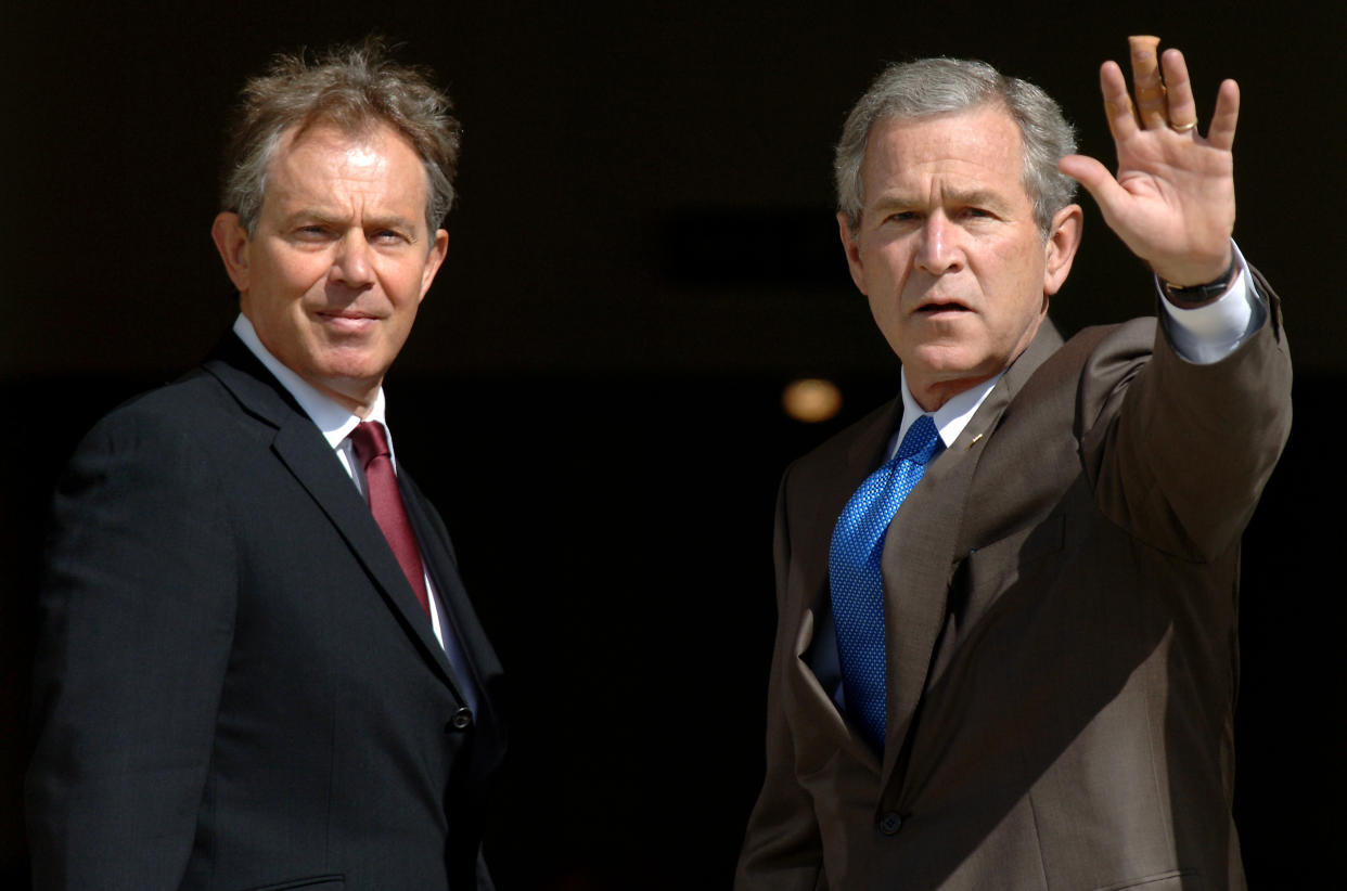 Tony Blair and George Bush