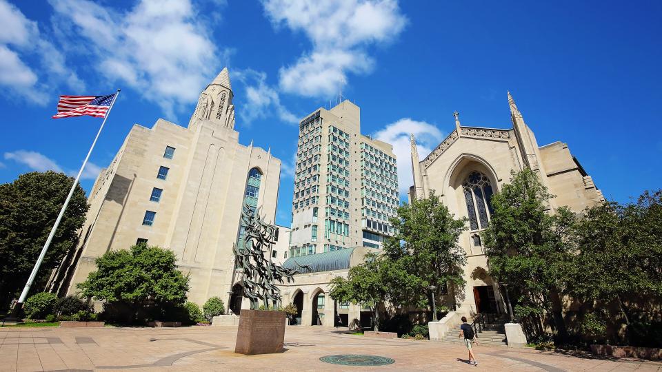 Boston University campus entrance in Massachusetts