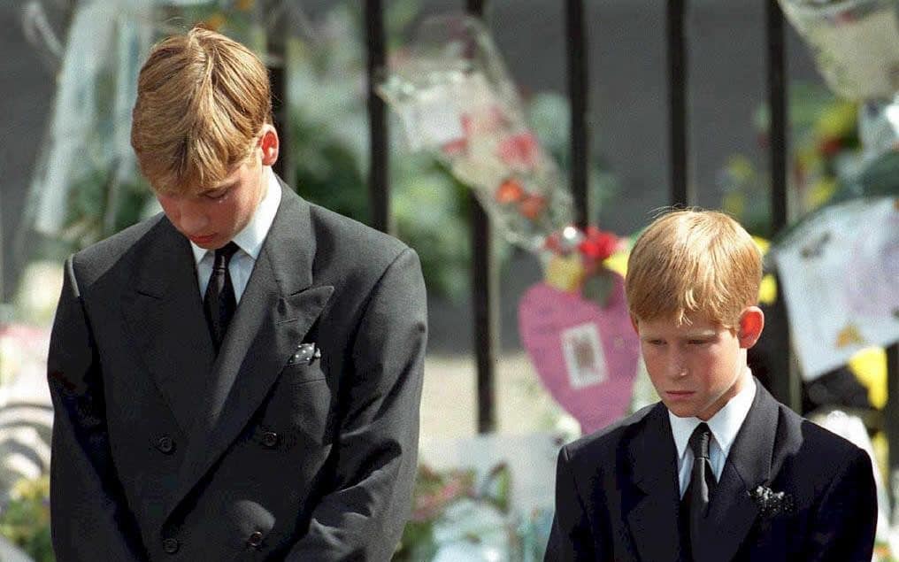 Prince William, 15, and Prince Harry, 12 - AFP