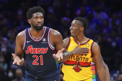 安比德（Joel Embiid）最後一擊失手。法新社