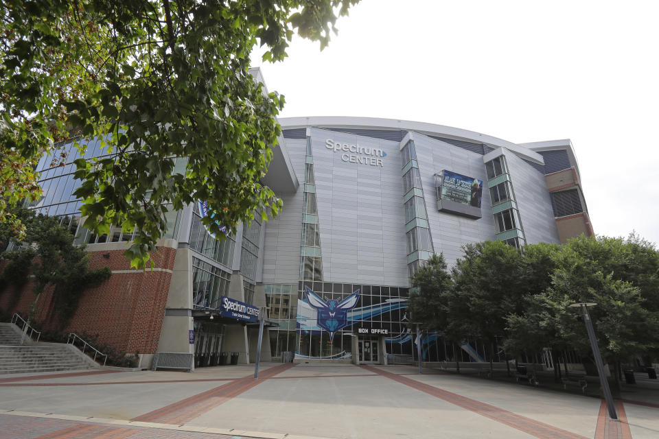 The Spectrum Center is in downtown Charlotte, N.C.. (AP)