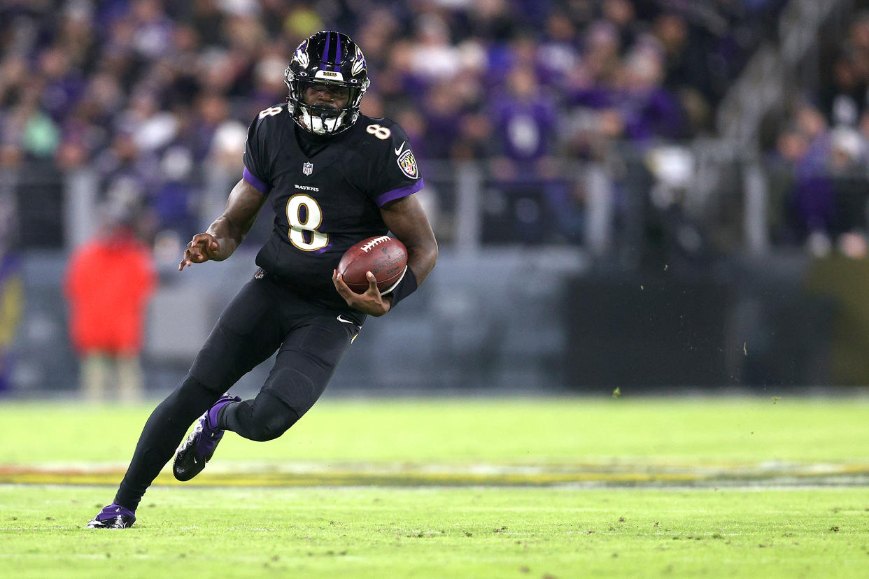 Lamar Jackson is looking to lead the Ravens back to the playoffs. (Photo by Rob Carr/Getty Images)