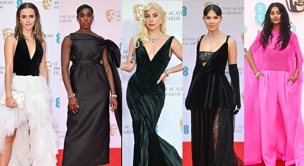 Millie Bobby Brown's Lace and Velvet Dress at 2022 BAFTAs
