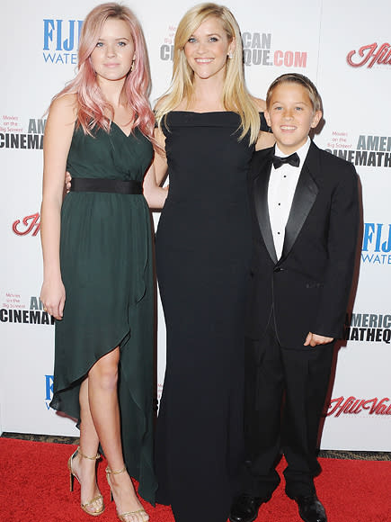 <p>Receiving the 29th American Cinematheque Award in 2015, Witherspoon brought her two oldest children as her dates – and the resemblance is unreal.</p>