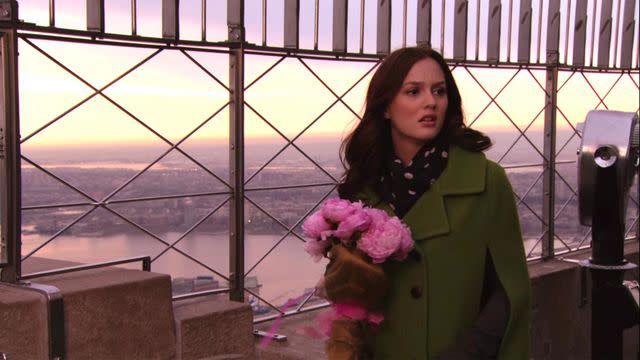 The CW Leighton Meester on top of the Empire State Building in the 'Gossip Girl' episode 'Last Tango, Then Paris'