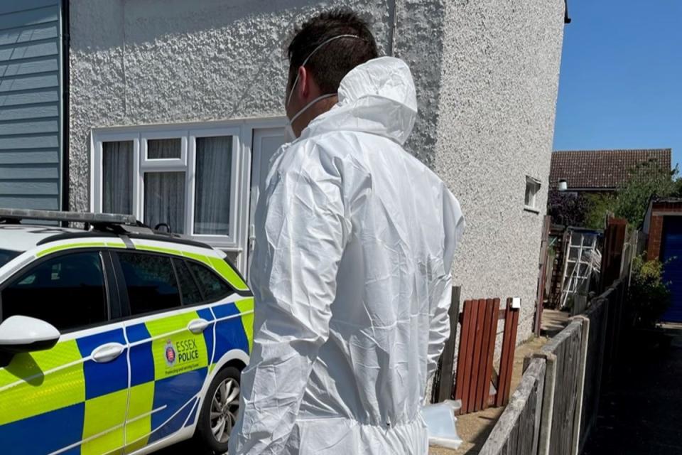 Essex police officers at the scene of the investigation (Essex police)