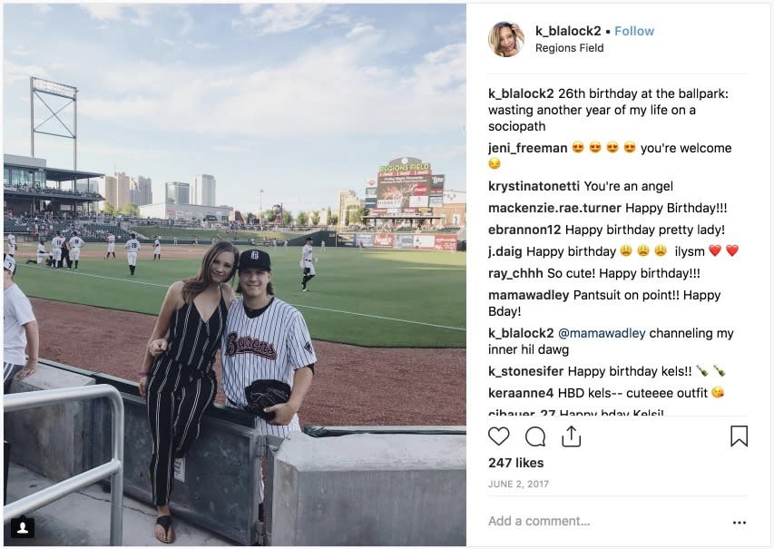Kelsi Blalock doesn’t seem to like her fiancée, White Sox pitcher Jace Fry, very much anymore. (Instagram)