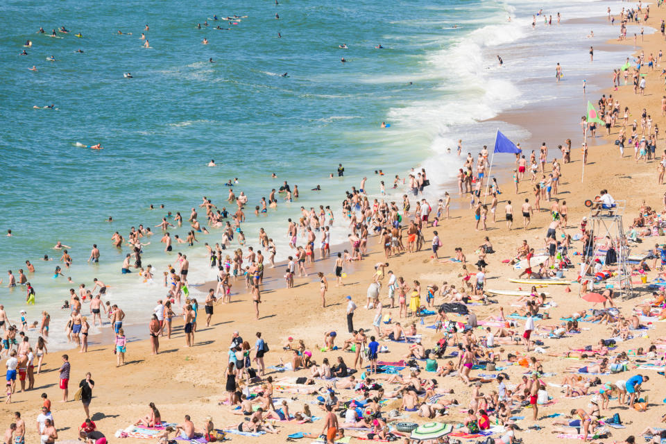 Une plage au mois d'août