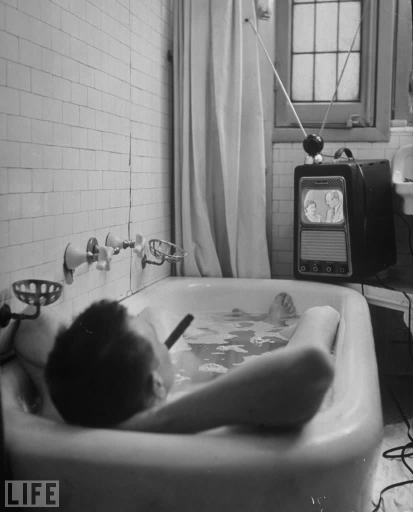 Bathing, Smoking, Watching, 1948