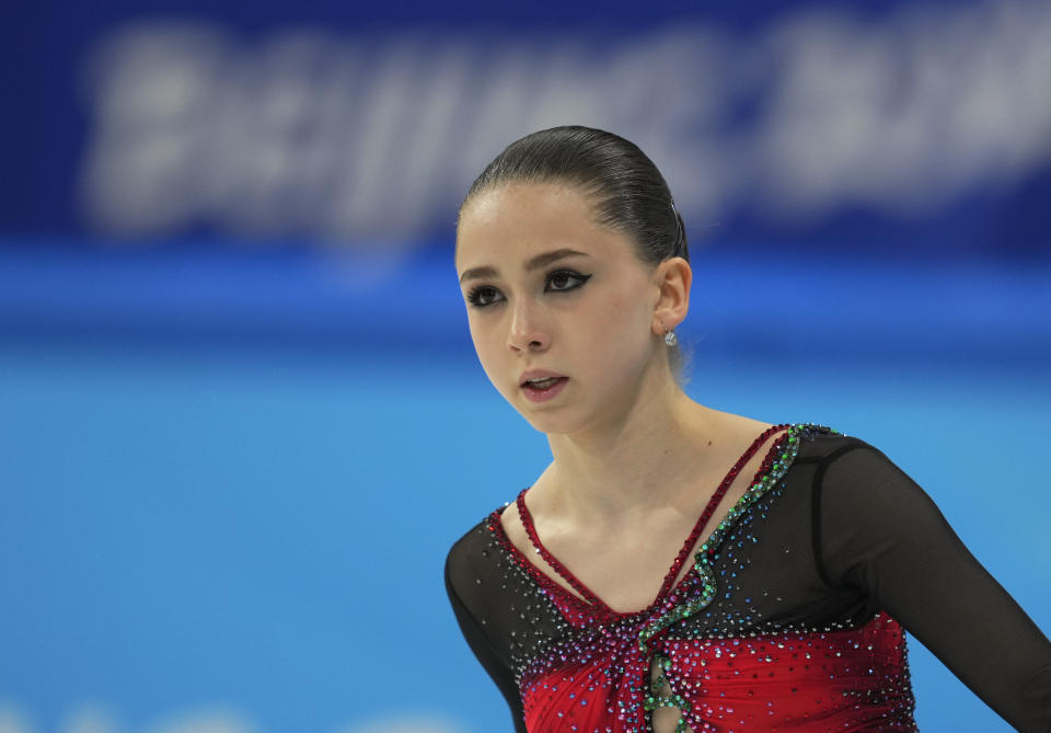 Sen here, Russia's Kamila Valieva competing in the figure skating at the 2022 Winter Olympics in Beijing.