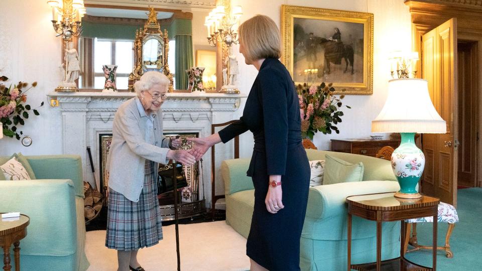 One of the final images of the late Queen with Liz Truss