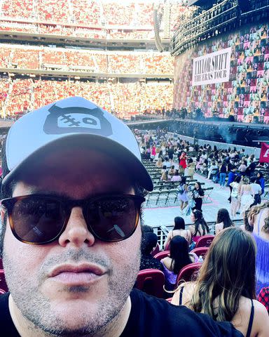 <p>Josh Gad/Twitter</p> Josh Gad at The Eras Tour