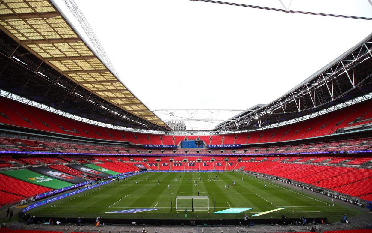 Wembley Stadium - Government puts indefinite hold on return of spectators in face of threat of second wave of Covid-19 - GETTY IMAGES